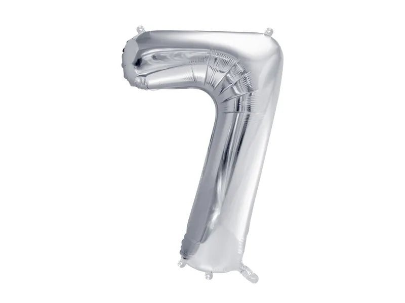Foil Balloon Numbers 72 cm Silver