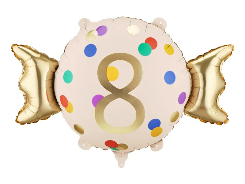 Folienballon Bonbon Zahl, 61x37 cm, Mix