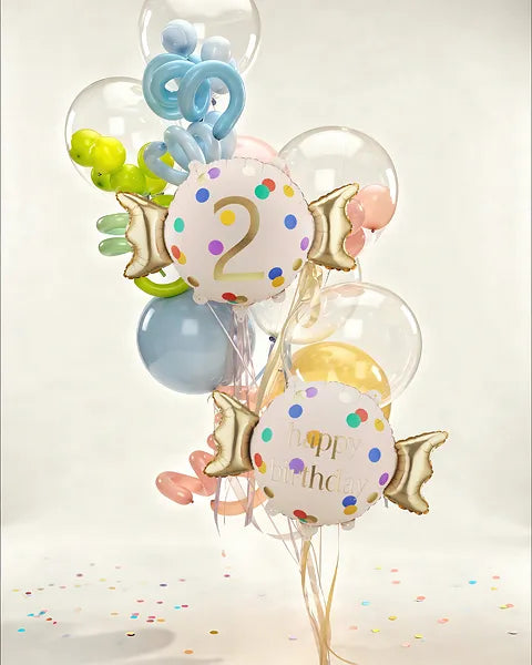Folienballon Bonbon Zahl, 61x37 cm, Mix