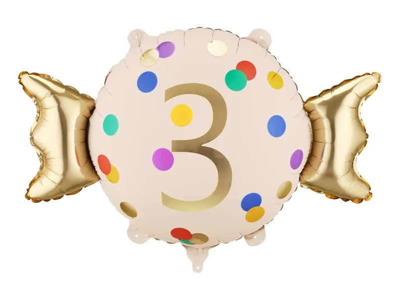 Folienballon Bonbon Zahl, 61x37 cm, Mix