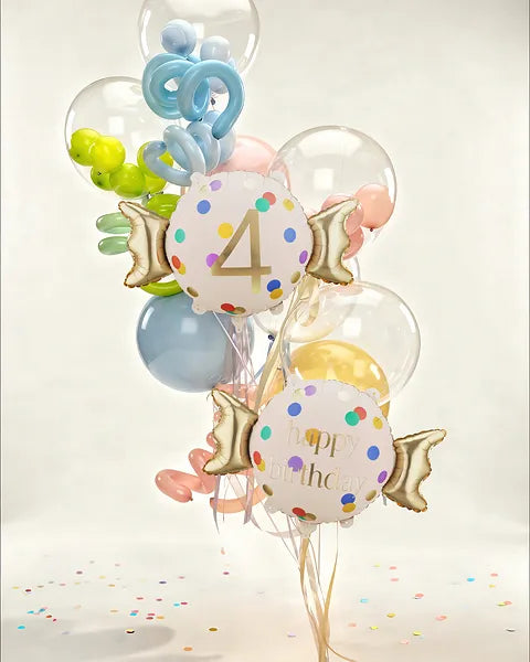 Folienballon Bonbon Zahl, 61x37 cm, Mix