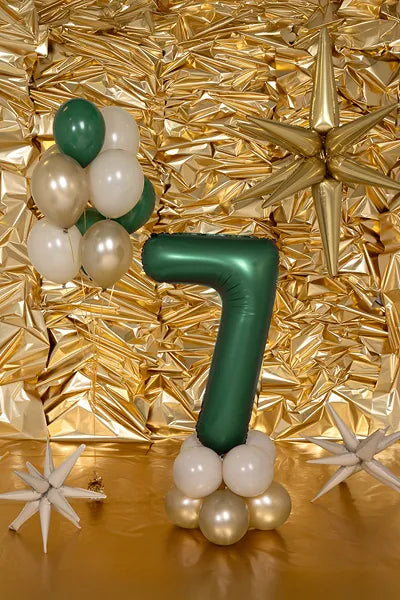 Folienballon Zahlen, 86 cm grün