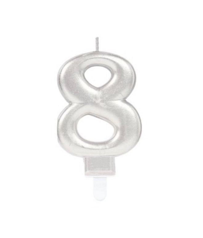 Geburtstag Zahlen Silber 9.3 cm - Avaloon Party-Deko-Geschenke
