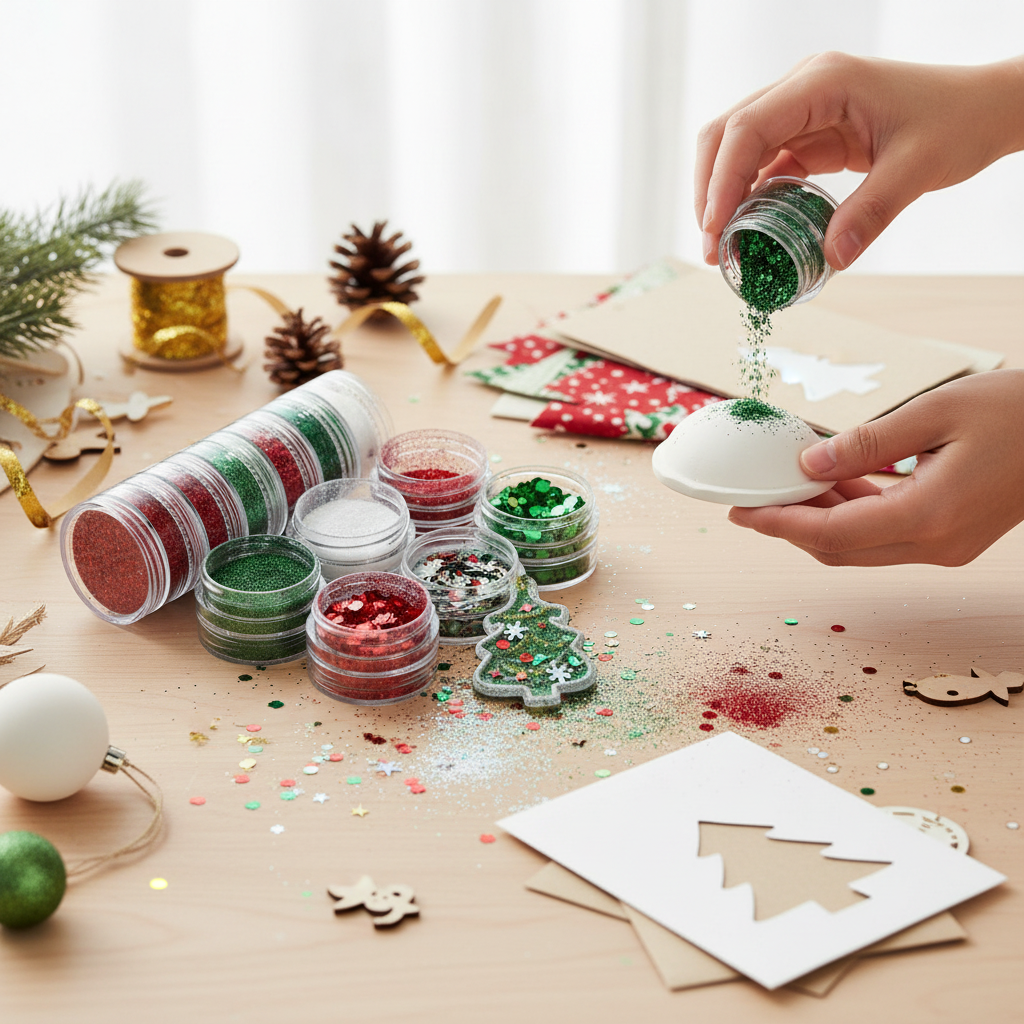 Festive Glitter Flakes 6-Pack