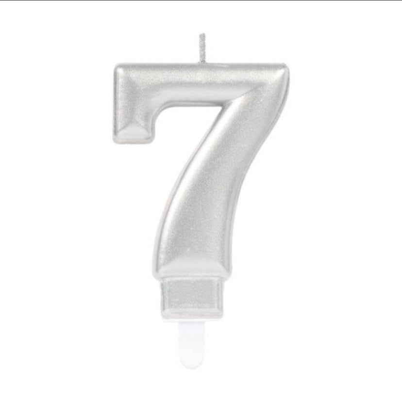 Geburtstag Zahlen Silber 9.3 cm - Avaloon Party-Deko-Geschenke