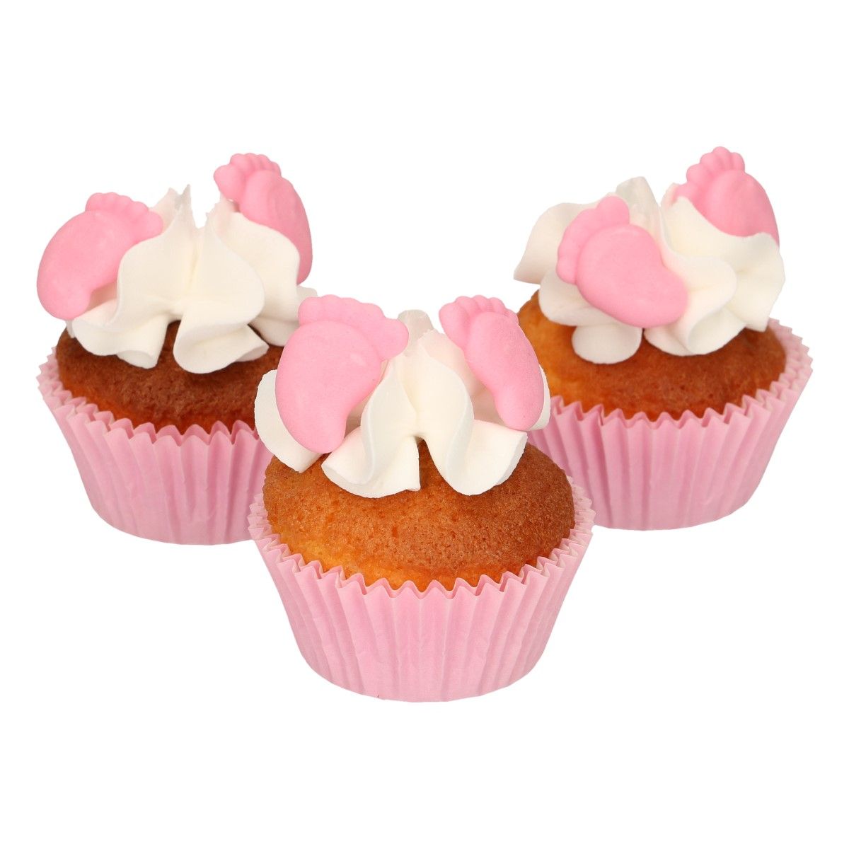 FunCakes Zucker-Deko Babyfüsse Pink, 16er Set