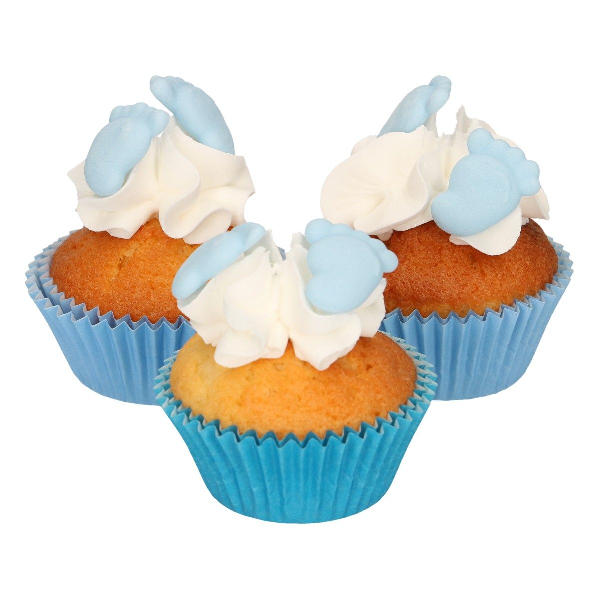 FunCakes Zuckerdekorationen Babyfüsse Blau 16 Stk