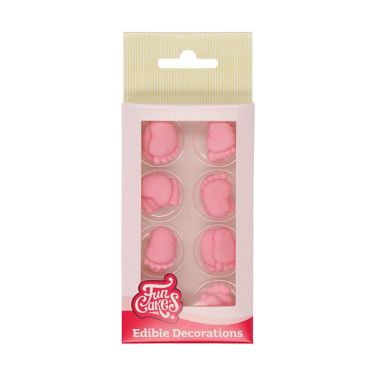 FunCakes Zucker-Deko Babyfüsse Pink, 16er Set