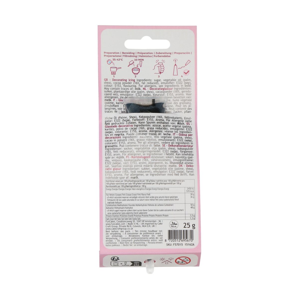 FunCakes Schreibschokolade 25g