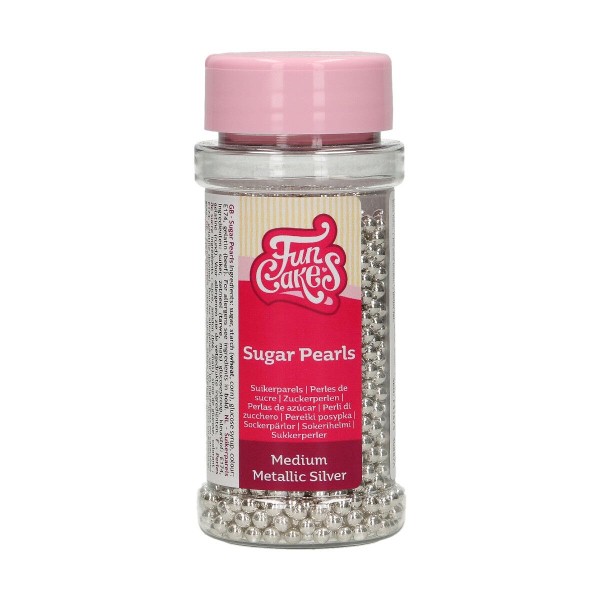 FunCakes Essbare Zuckerperlen Metallic Gold – 80g