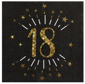 Serviette Sparkling 18 Gold 33 x 33 cm