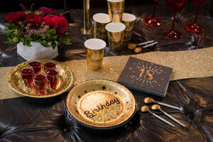 Serviette Sparkling 18 Gold 33 x 33 cm