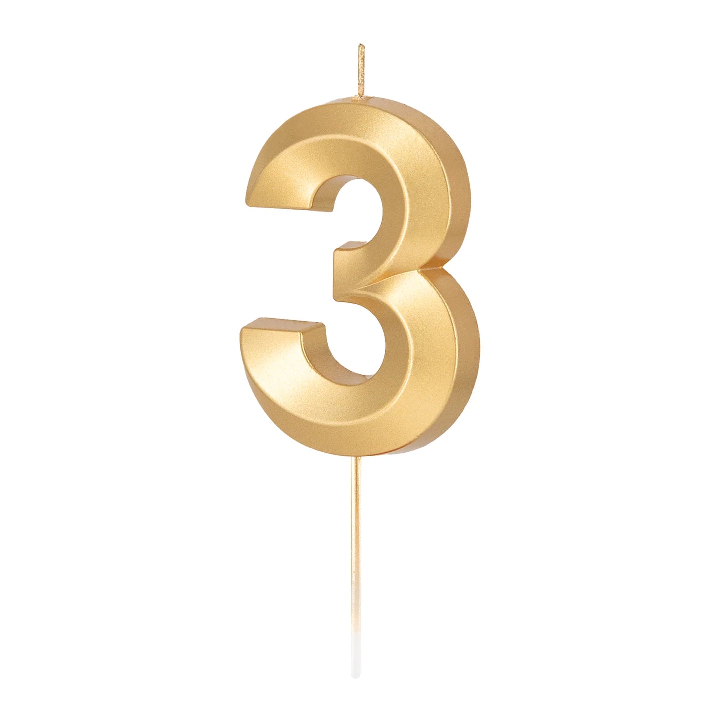 Geburtstagkerzen Zahlen gold 6,5 cm