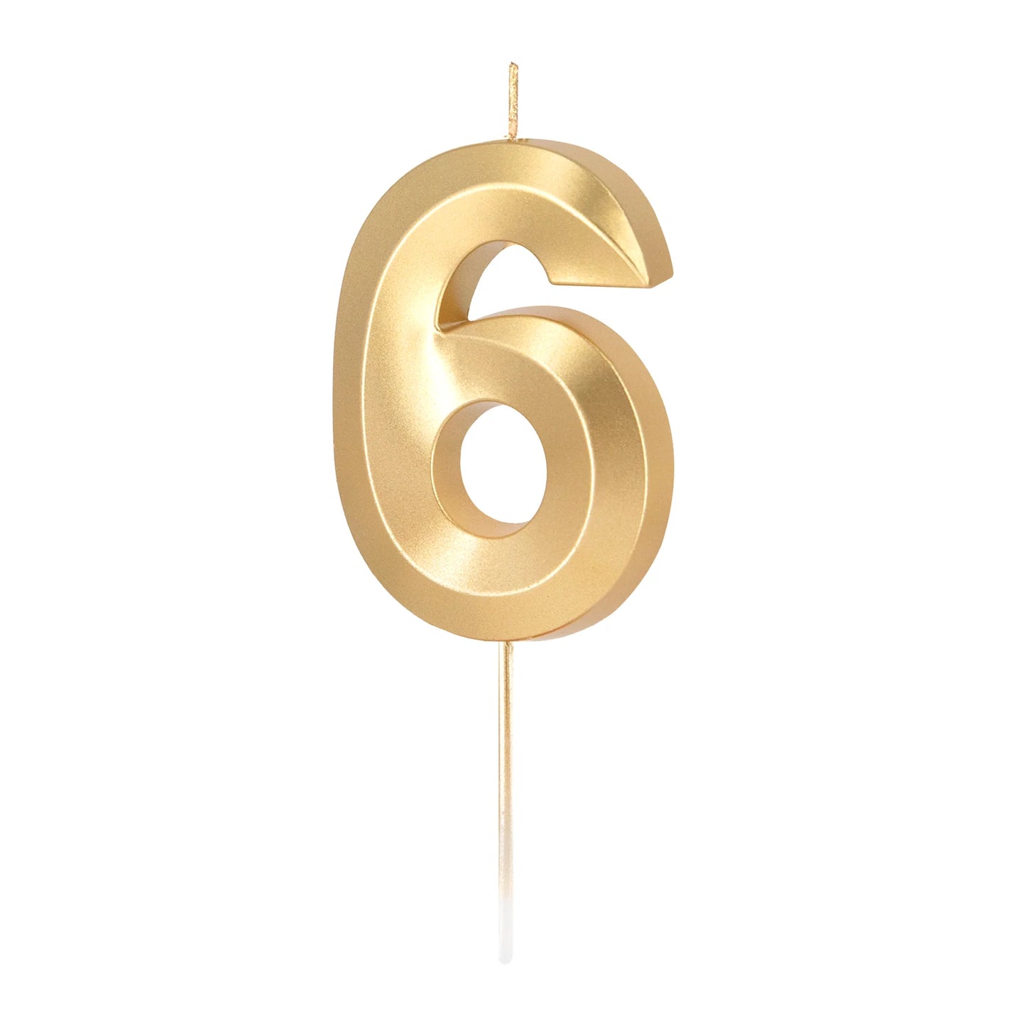 Geburtstagkerzen Zahlen gold 6,5 cm