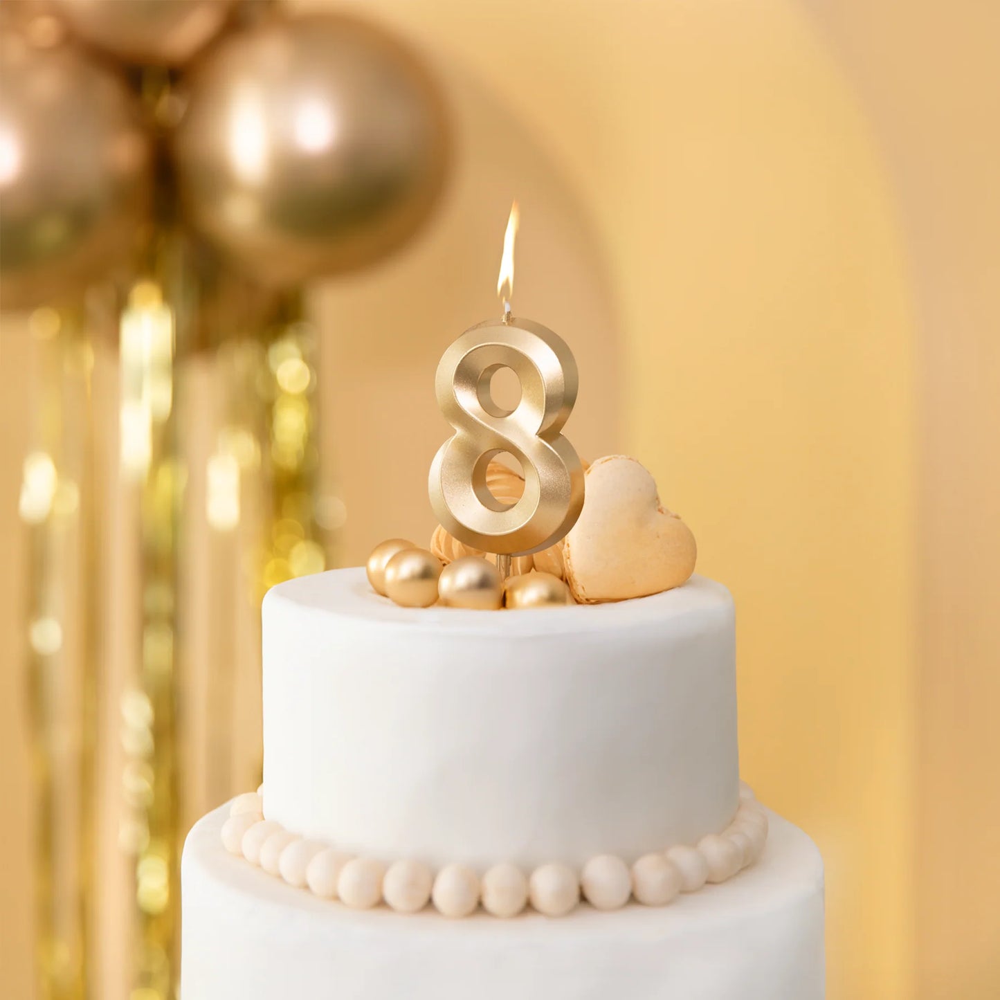 Geburtstagkerzen Zahlen gold 6,5 cm