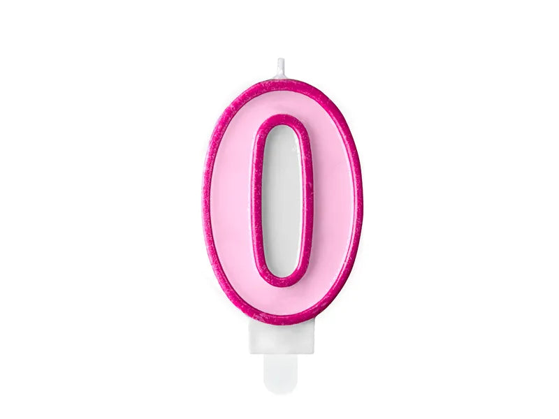 Geburtstagskerze Zahlen, rosa, 7cm - Avaloon Party-Deko-Geschenke