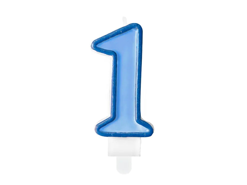 Geburtstagskerze Zahlen, blau, 7cm - Avaloon Party-Deko-Geschenke