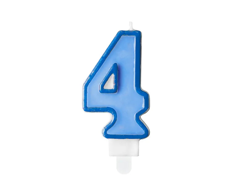 Geburtstagskerze Zahlen, blau, 7cm - Avaloon Party-Deko-Geschenke