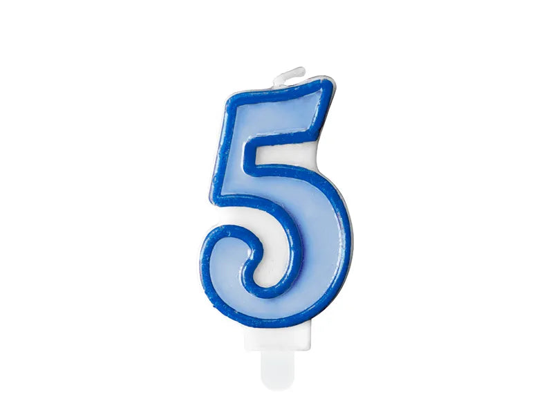Geburtstagskerze Zahlen, blau, 7cm - Avaloon Party-Deko-Geschenke