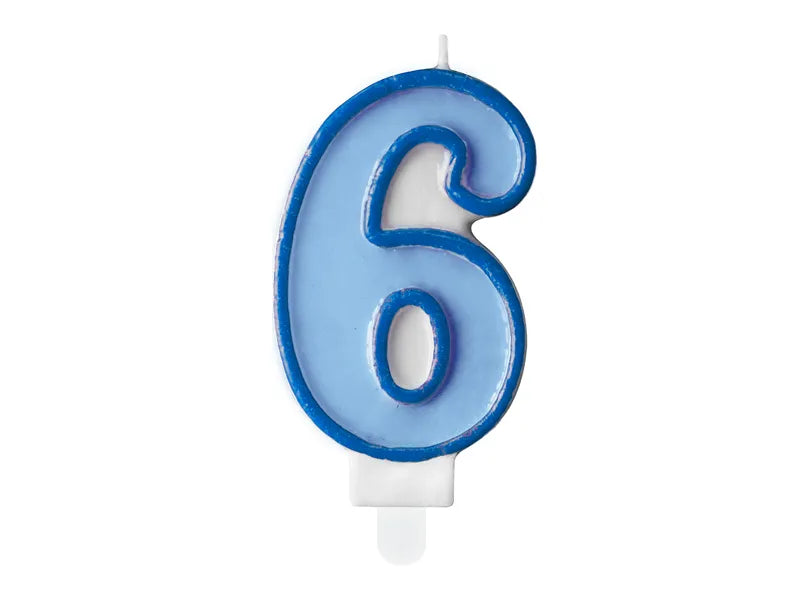 Geburtstagskerze Zahlen, blau, 7cm - Avaloon Party-Deko-Geschenke