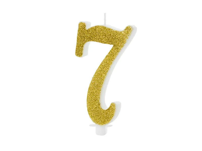 Geburtstagskerze Zahlen, gold, 10cm - Avaloon Party-Deko-Geschenke