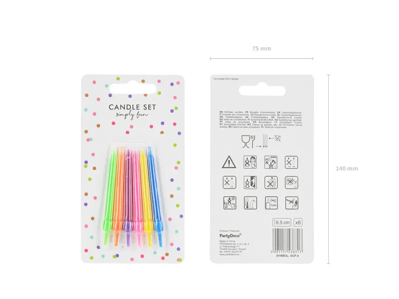 Geburtstagskerzen Bunt, Mix, 6,5cm - Avaloon Party-Deko-Geschenke