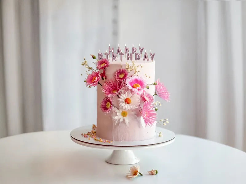 Geburtstagskerzen Happy Birthday, 2.5 cm, Roségold - Avaloon Party-Deko-Geschenke