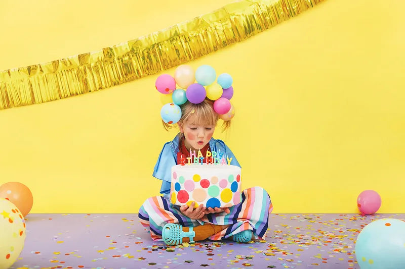Geburtstagskerzen Happy Birthday, Mix, 2,5cm - Avaloon Party-Deko-Geschenke