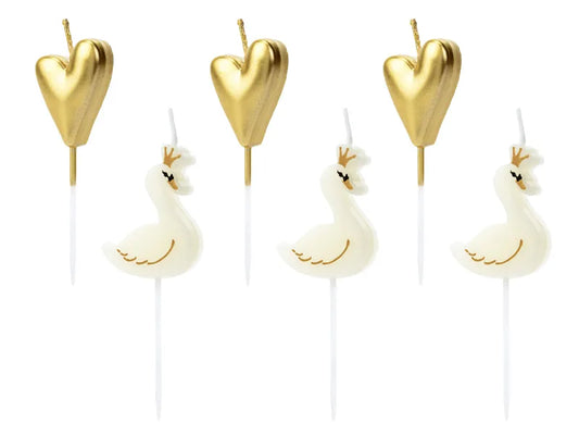 Geburtstagskerzen Lovely Swan, Mix - Avaloon Party-Deko-Geschenke