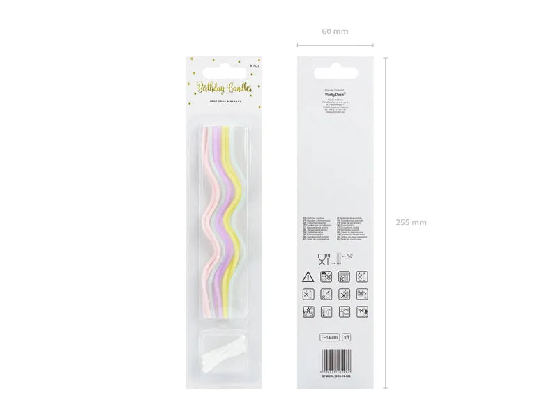 Gedrehte Geburtstagskerzen, 14cm - Avaloon Party-Deko-Geschenke