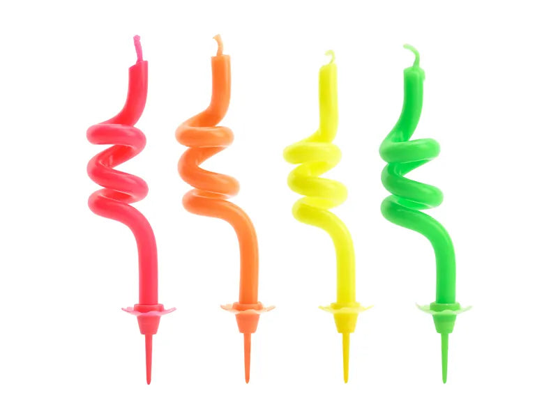 Gedrehte Geburtstagskerzen, Mix, 8cm - Avaloon Party-Deko-Geschenke