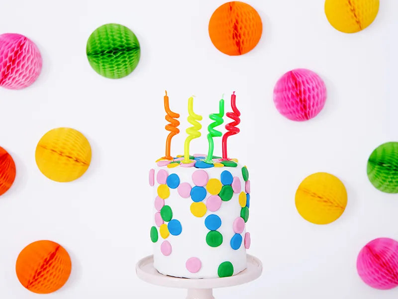 Gedrehte Geburtstagskerzen, Mix, 8cm - Avaloon Party-Deko-Geschenke