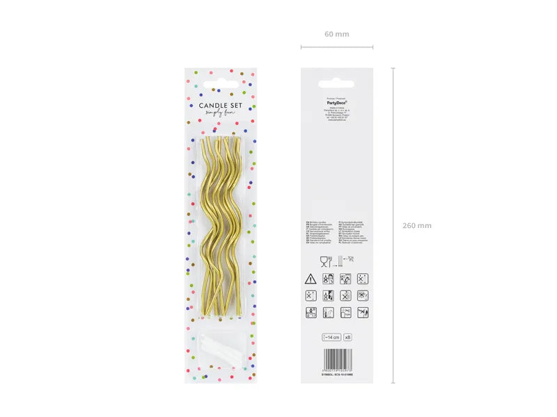 Gedrehte Geburtstagskerzen, 14cm - Avaloon Party-Deko-Geschenke