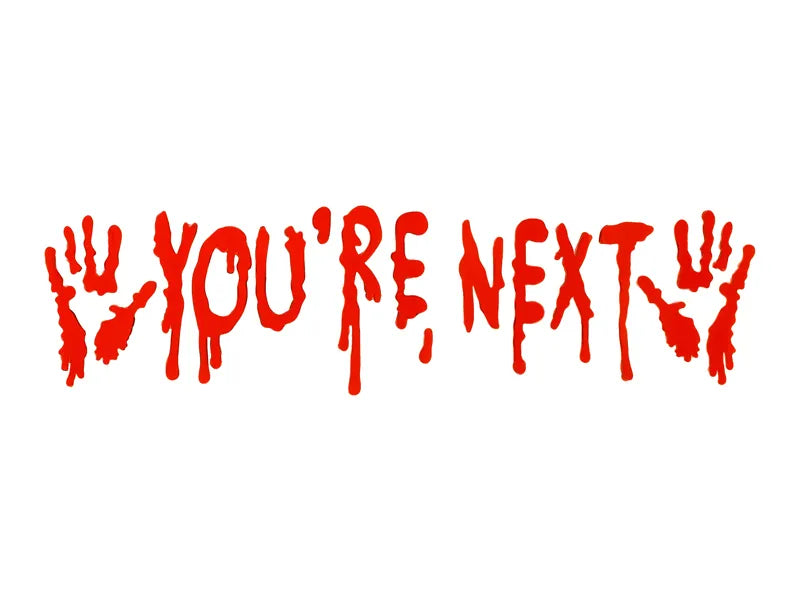 Gel-Fensteraufkleber “You're Next”, Rot