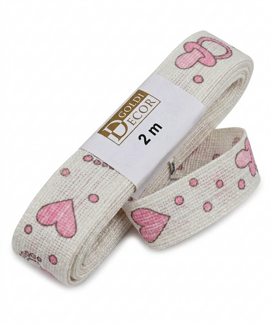 Ruban cadeau rose Baby World