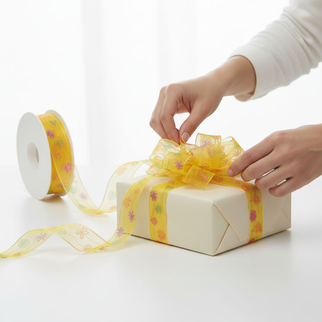 Geschenkband Blütenreich - Gelb