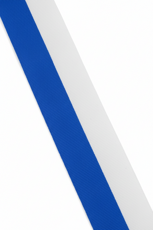 Ruban cadeau, ruban national - blanc, bleu