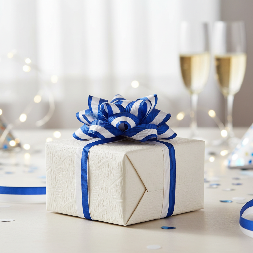 Gift Ribbon National Ribbon blue, white 2.5 meters