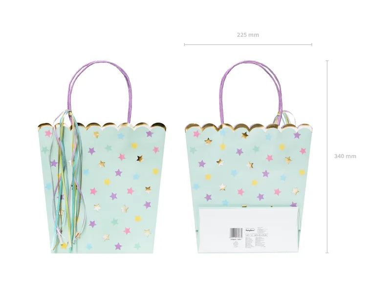 Geschenktüten Sterne, Mix, 22x23x8cm - Avaloon Party-Deko-Geschenke
