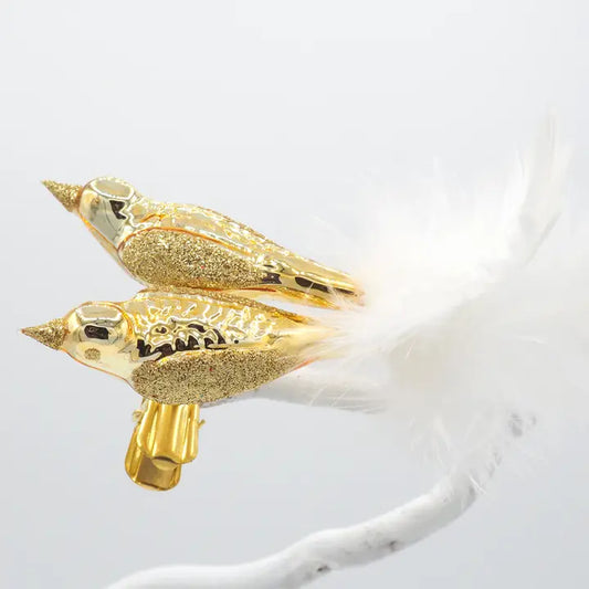 Glasvögel Gold „LOVEBIRD“ - Weihnachtsschmuck - Avaloon Party-Deko-Geschenke