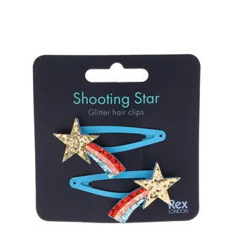Glitzer-Haarspangen Shooting Stars (2-er Set)