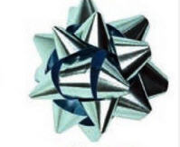 Goldina-Metallicrosetten - hellblau