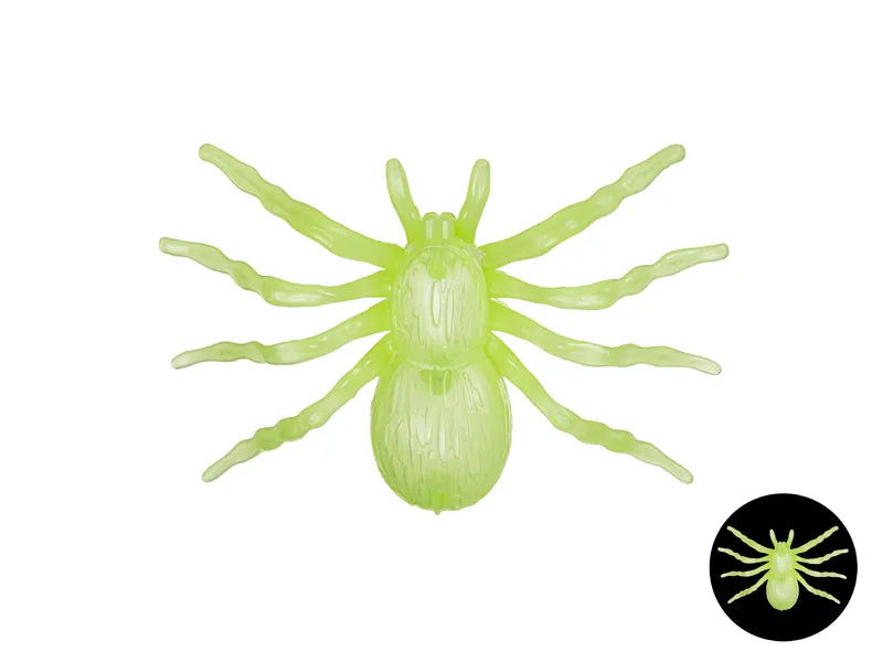 Große leuchtende Spinnen