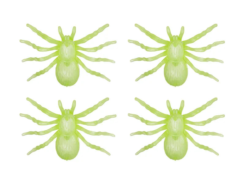 Große leuchtende Spinnen