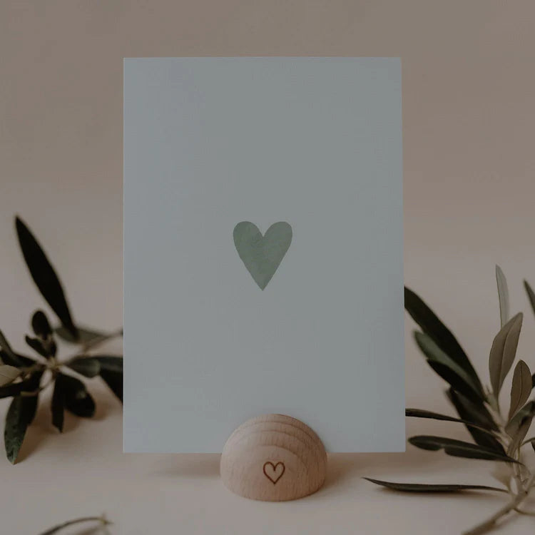 Card Holder Half-round Heart