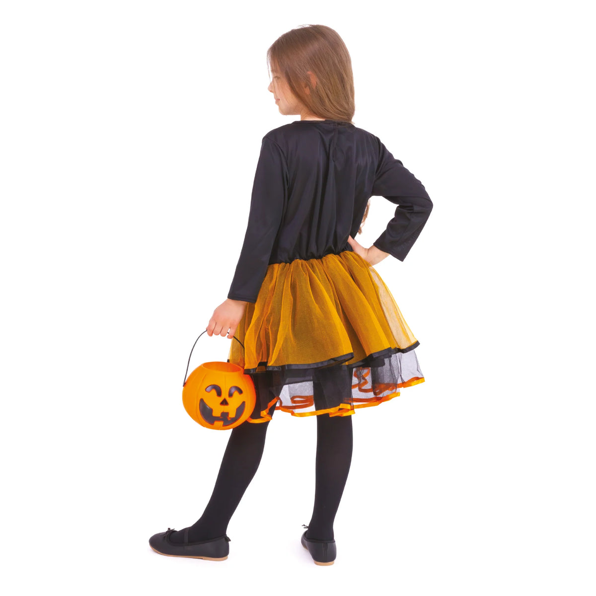 Halloween-Kürbiskleid für Mädchen – Grösse S und M