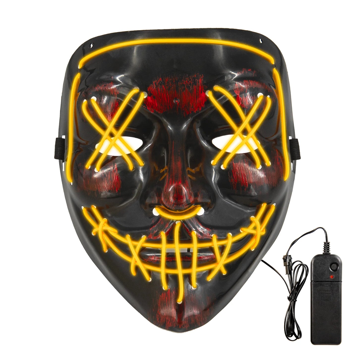 Halloween-LED-Maske, verschiedene Farben, 17 x 20,5 cm