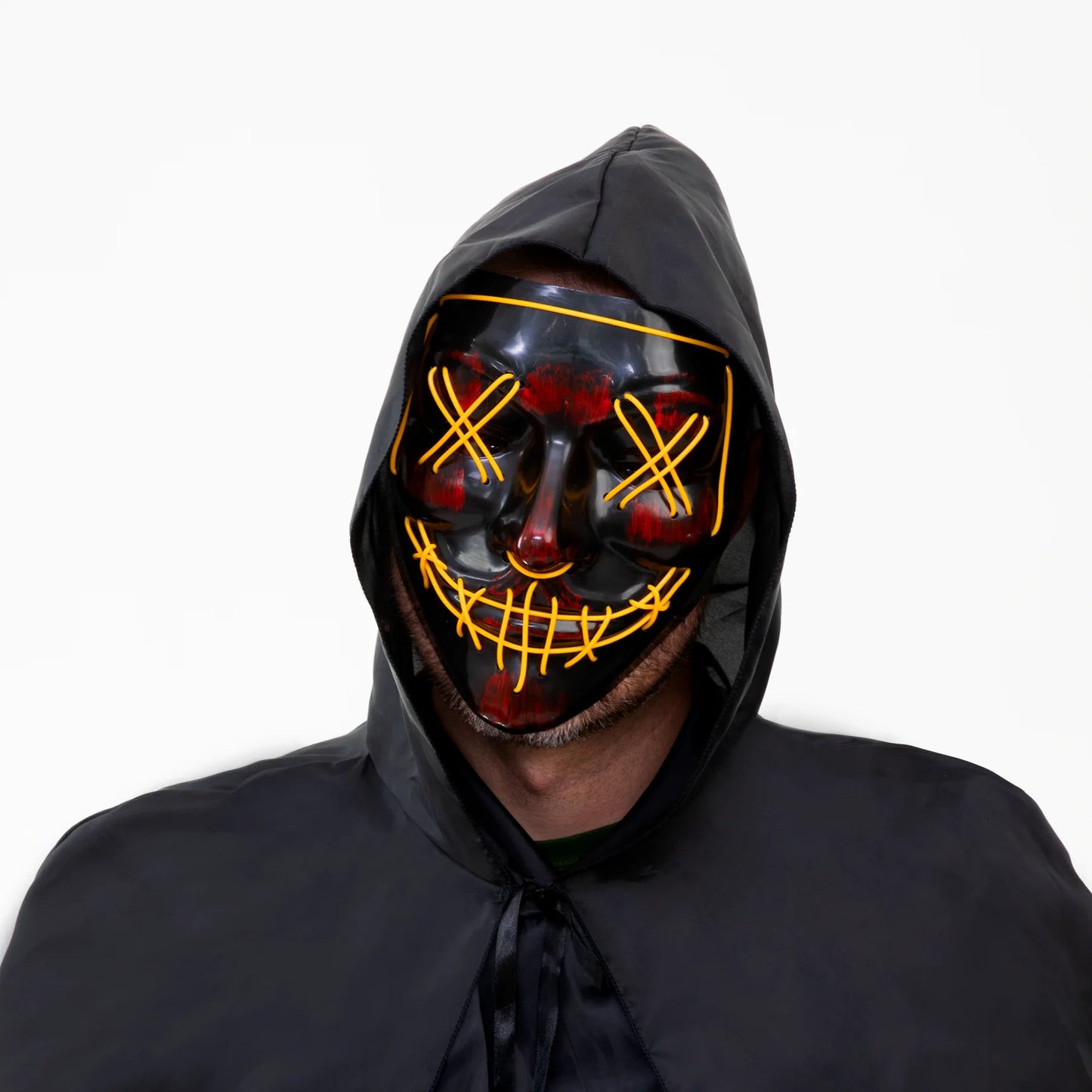 Halloween-LED-Maske, verschiedene Farben, 17 x 20,5 cm