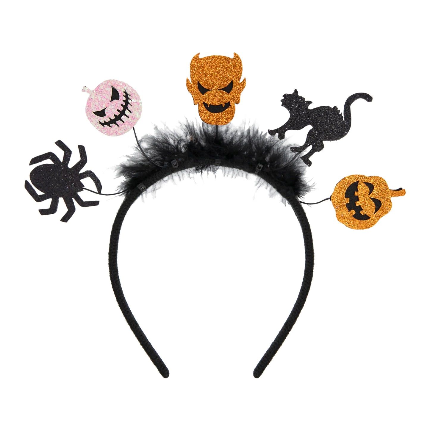 Halloween-Stirnband mit Schleifen – „Spider and Co.“ 21 x 22 cm