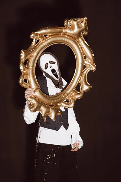 Halloween-Maske mit Kapuze, 18x31cm, Mix